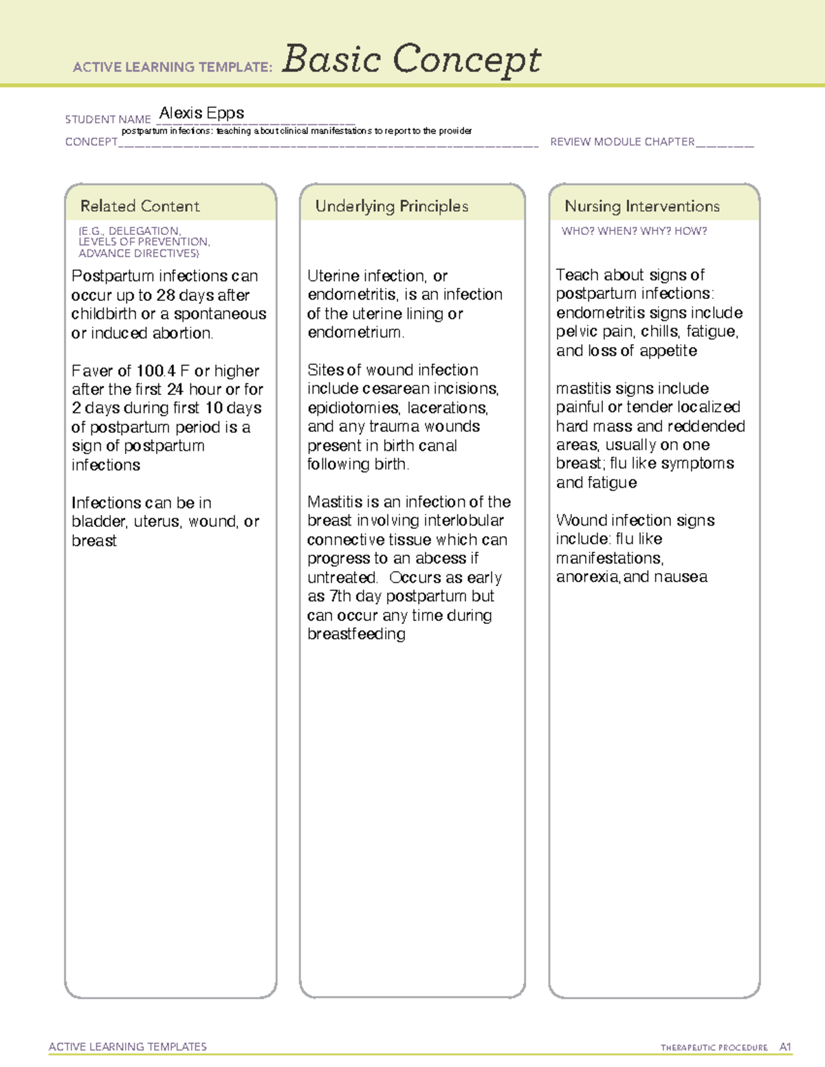 Ati Basic Concept Template Grief Loss And Palliative Care