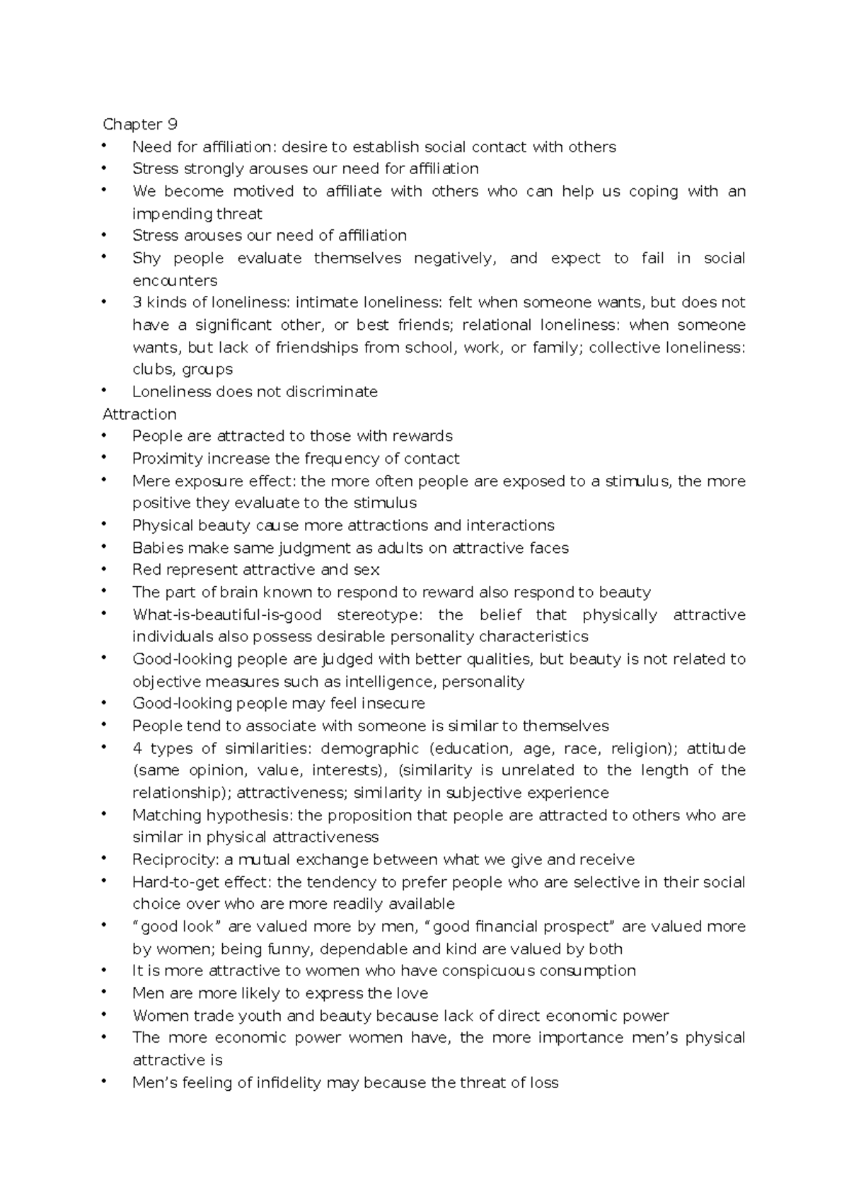 9-12 - textbook - Chapter 9 Need for affiliation: desire to establish ...