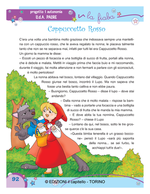 Cappuccetto rosso - Bellissimo - Cʼera una volta una bambina molto graziosa  che indossava sempre una - Studocu