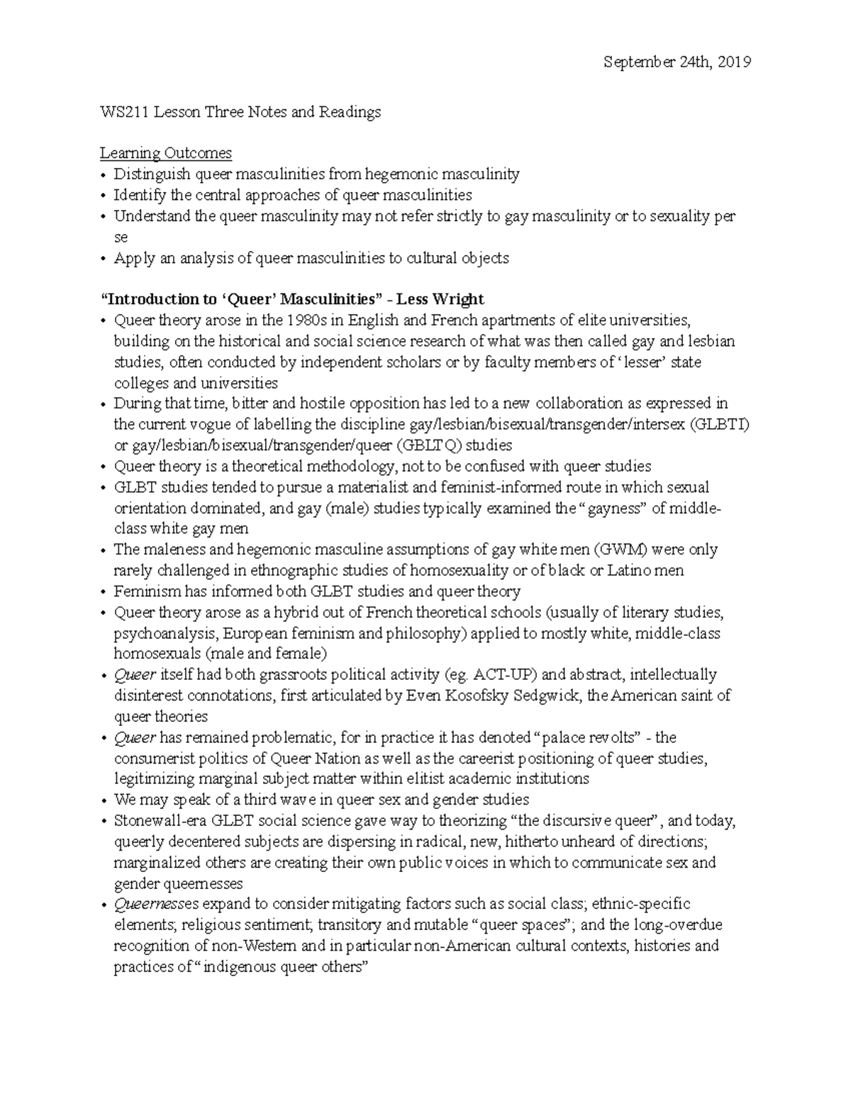 WS211 Lesson 3 Week 3 - WS211 Lesson Three Notes and Readings Learning ...