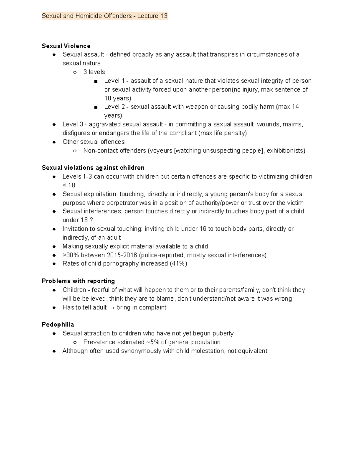 10 - Sexual and Homicide Offenders - Sexual and Homicide Offenders ...