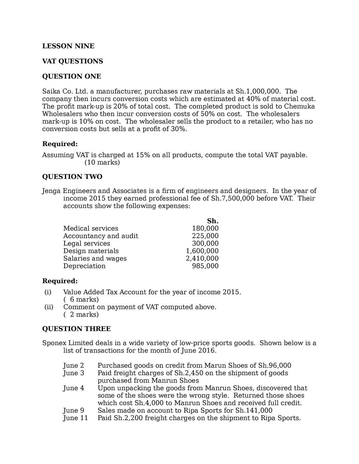 vat-questions-and-answers-lesson-nine-vat-questions-question-one