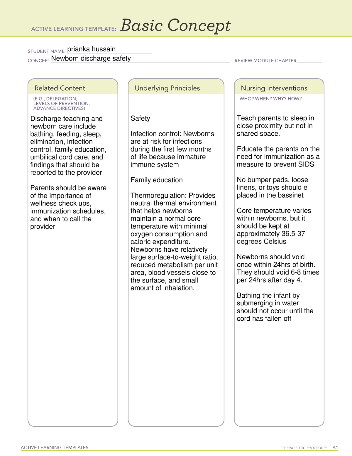 ATI basic concept form - n/a - ACTIVE LEARNING TEMPLATES THERAPEUTIC ...