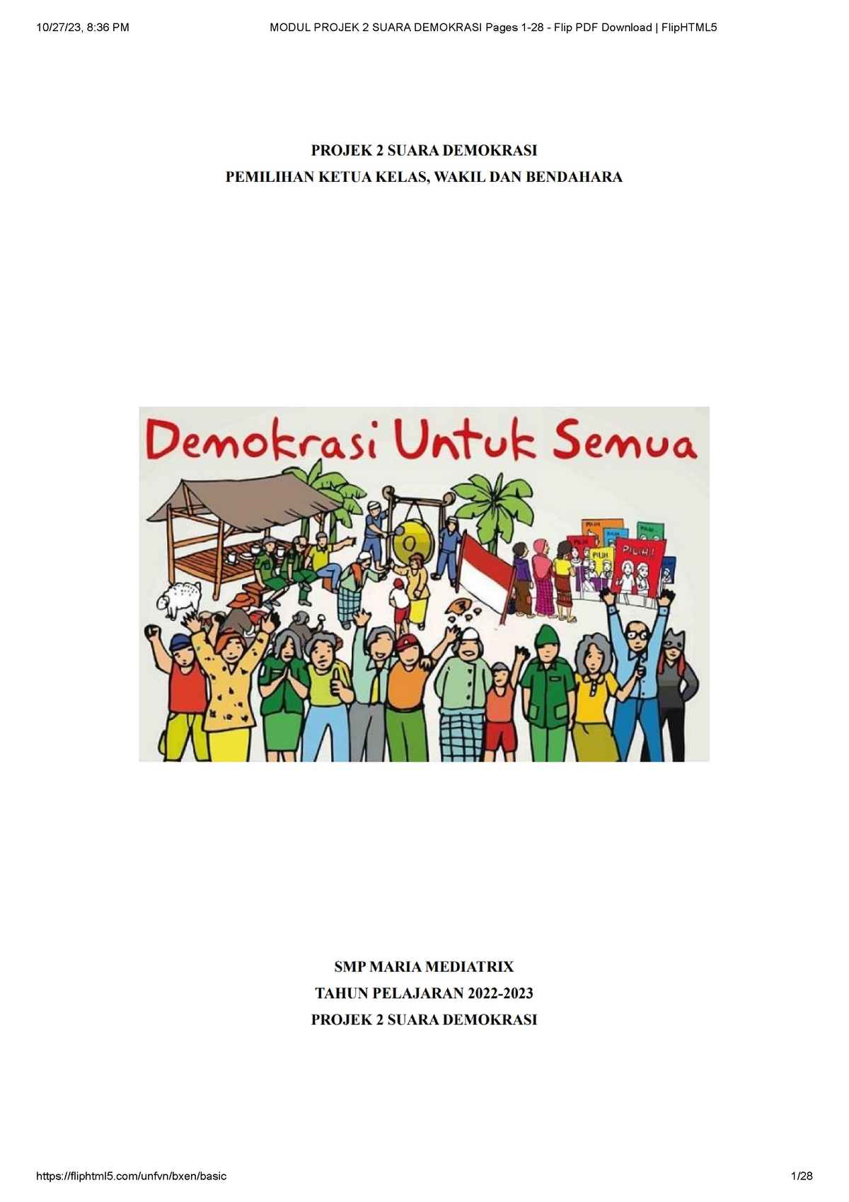 Modul Projek 2 Suara Demokrasi Pages 1-28 - SD SMP SMA Teuku Nyak Arif ...