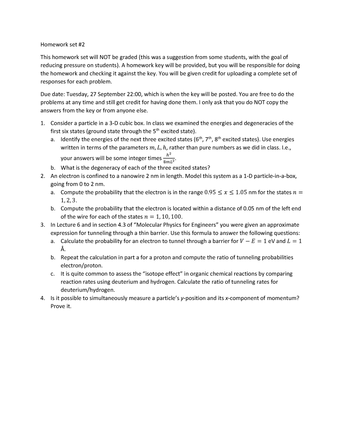 HW02 - Assignment 2 - Homework Set # This Homework Set Will NOT Be ...