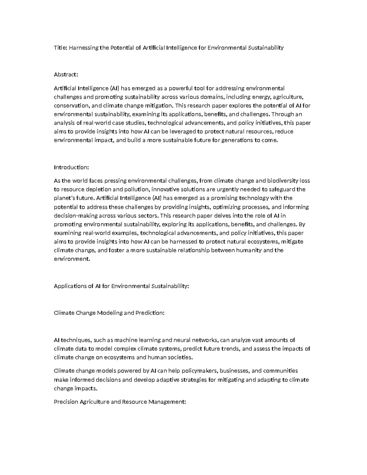 Unluck 10 - Harnessing the Potential of Artificial Intelligence for ...