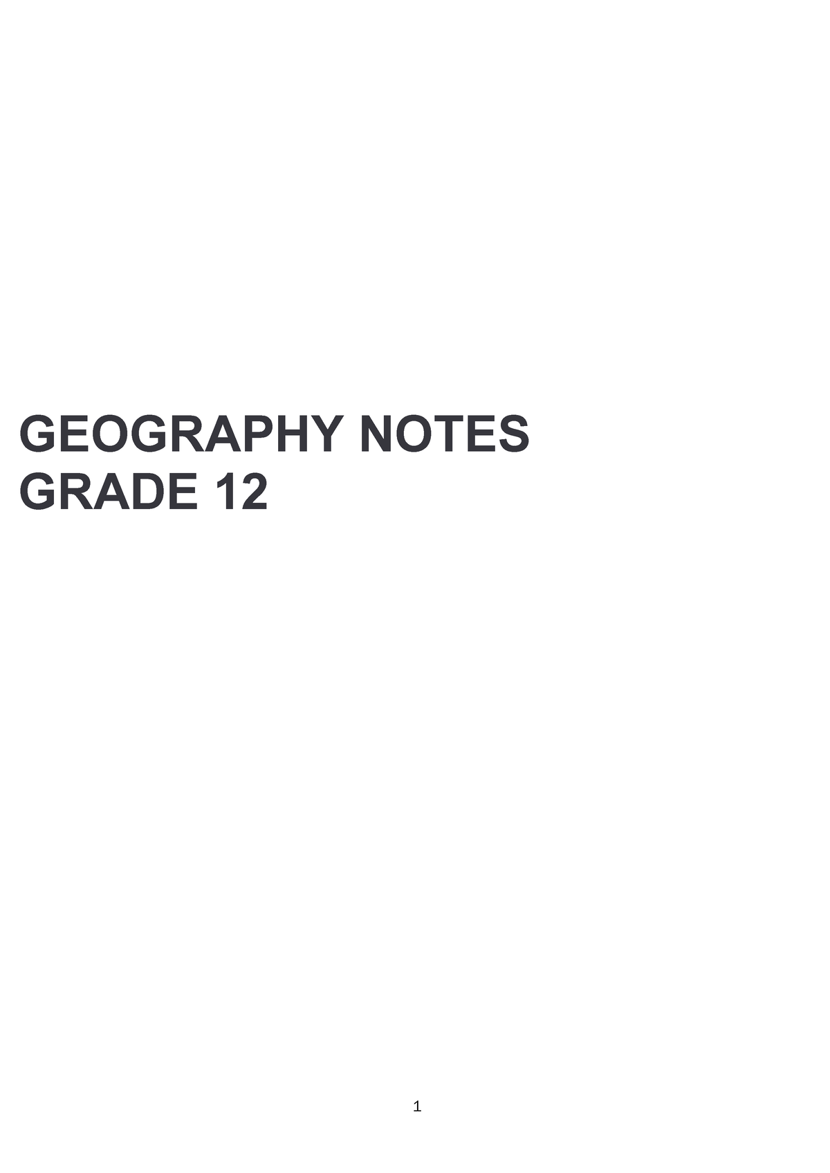 geography grade 12 term 2 assignment