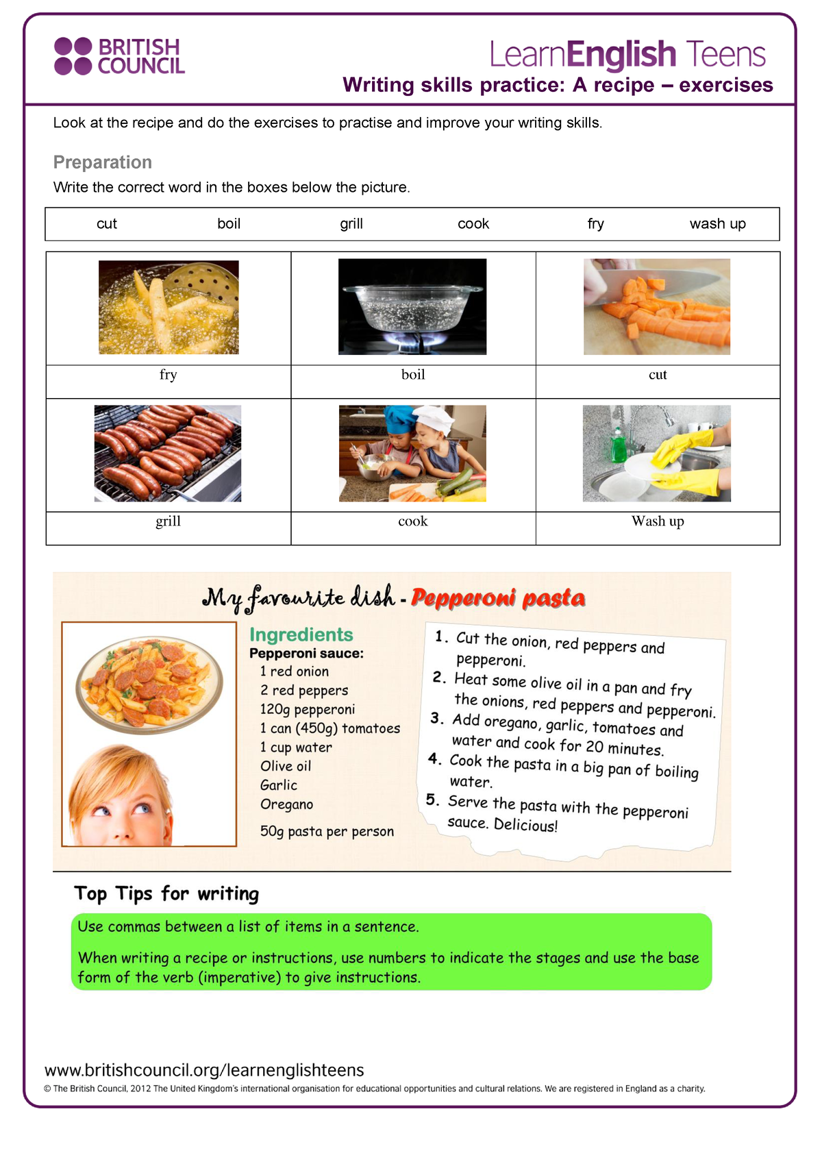 A recipe  LearnEnglish Teens