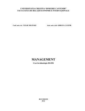 Median Miss Laboratory Curs-Management IFR - Note de curs 1, 3-7, 10 - UNIVERSITATEA CREŞTINA  “DIMITRIE CANTEMIR” - StuDocu