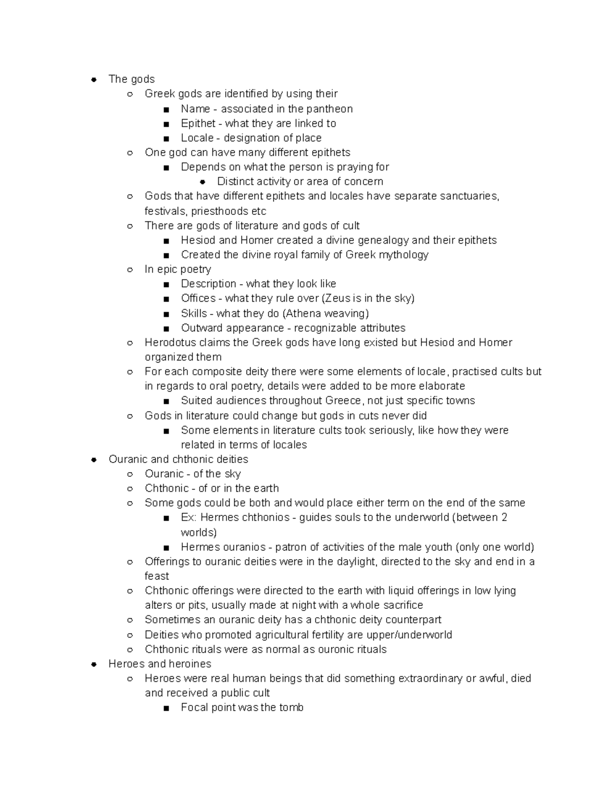AGR chapter 2 notes - The gods Greek gods are identified by using their ...