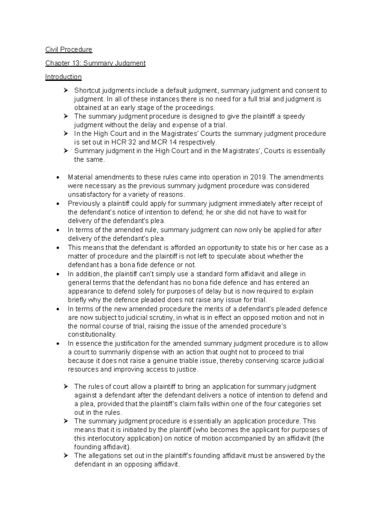 Civil Chapter 13 - notes made from prescribed textbook - Civil ...