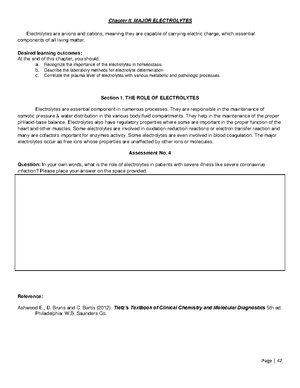 CC2 Chapter 1 - Clinical Chemistry 2 Notes - B. Creatine Kinase (E. 2.7 ...