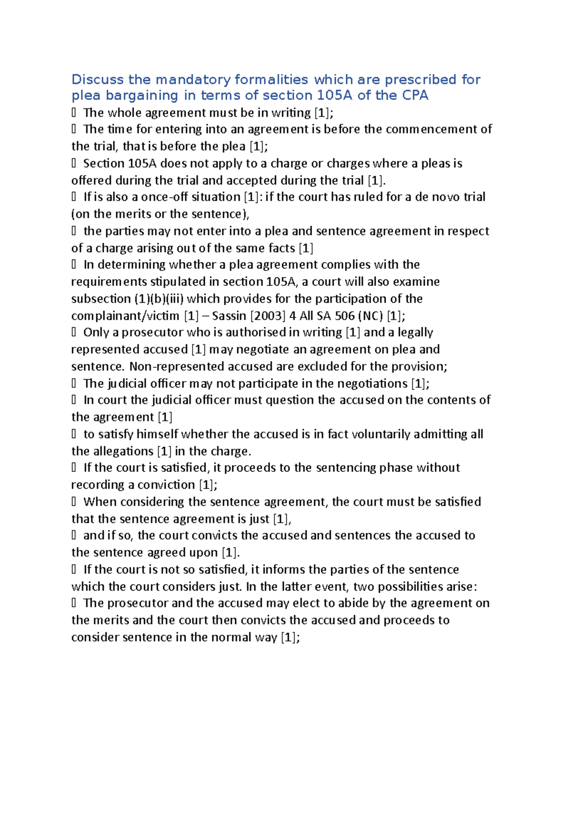 Adminastrive law - law - Discuss the mandatory formalities which are ...