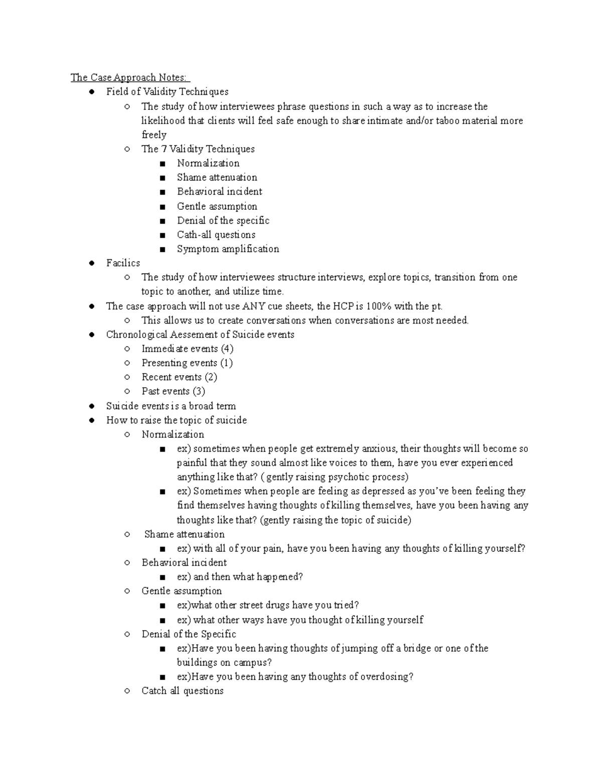 CASE approach notes - The Case Approach Notes: Field of Validity ...
