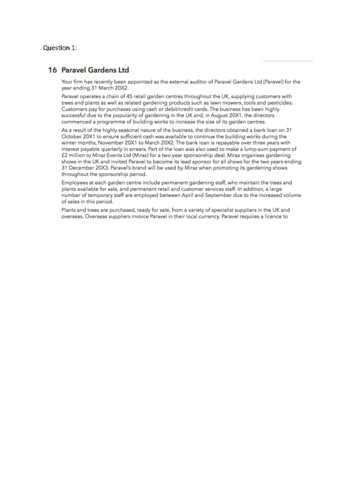 Audit Risks Procedures Ethics Auditing Principles Question 1