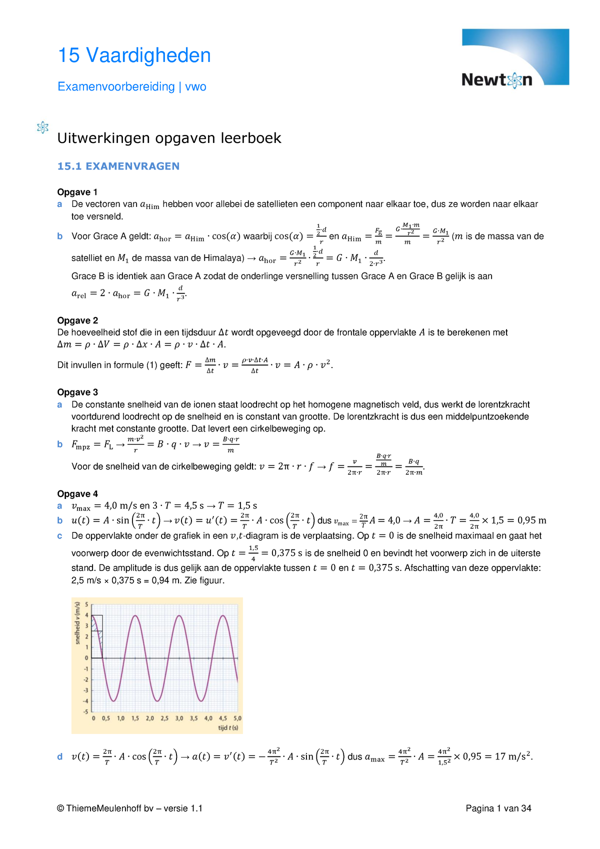 NV 15 Uitwerkingen - Antwoordmodel Voor Hoofdstuk 15 - Uitwerkingen ...