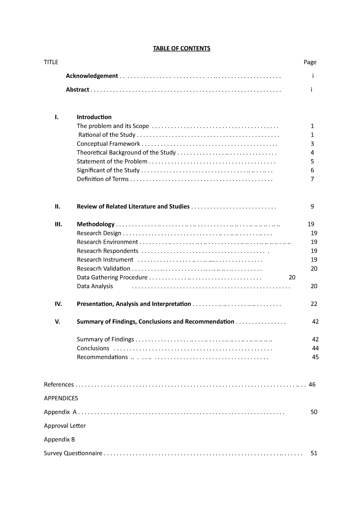 Table of contents - plss handle it with care - TABLE OF CONTENTS TITLE ...