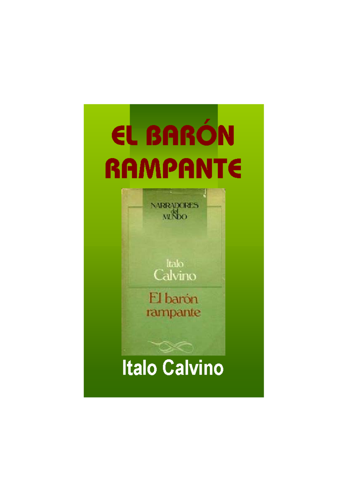 El-baron-rampante - EL BARÓN RAMPANTE Italo Calvino Italo Calvino ...