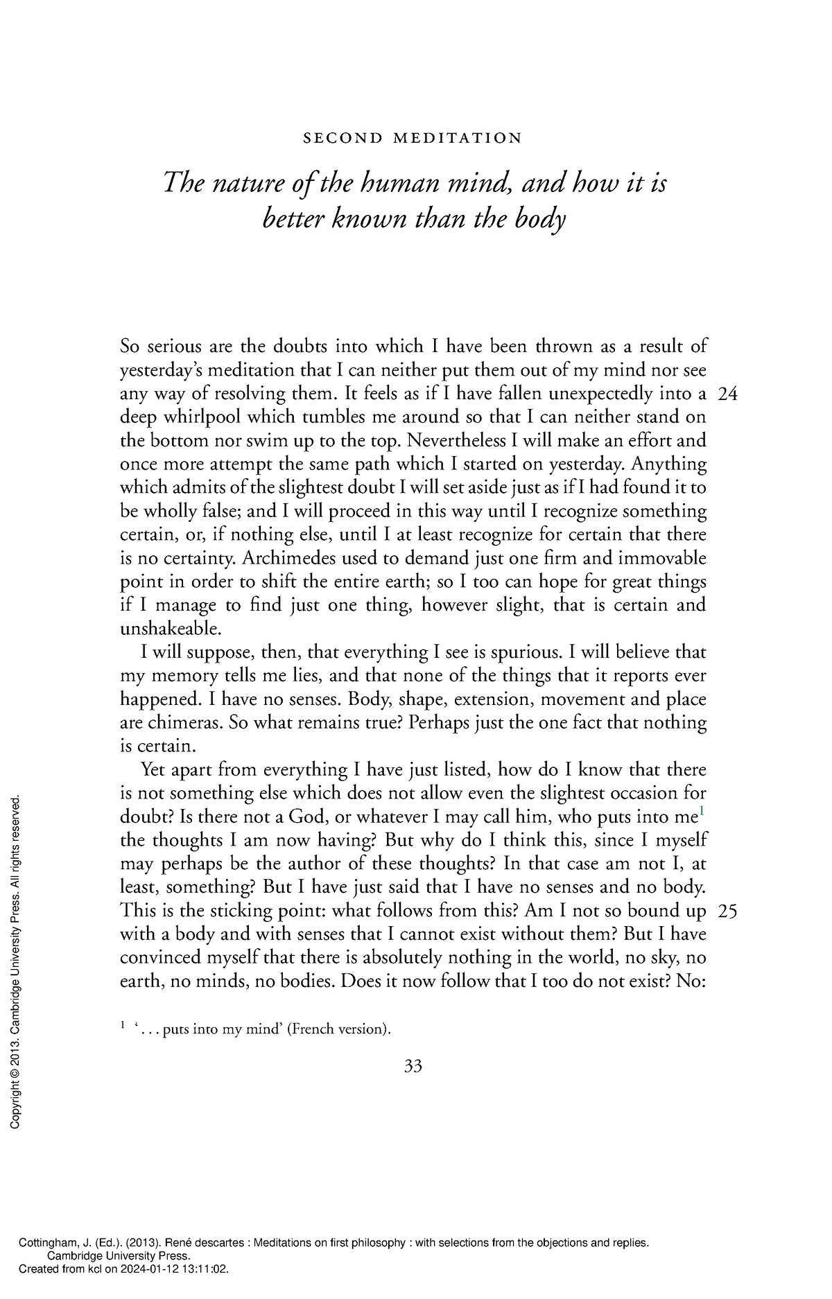 René Descartes Meditations On First Philosophy Wit... - (Meditationes ...