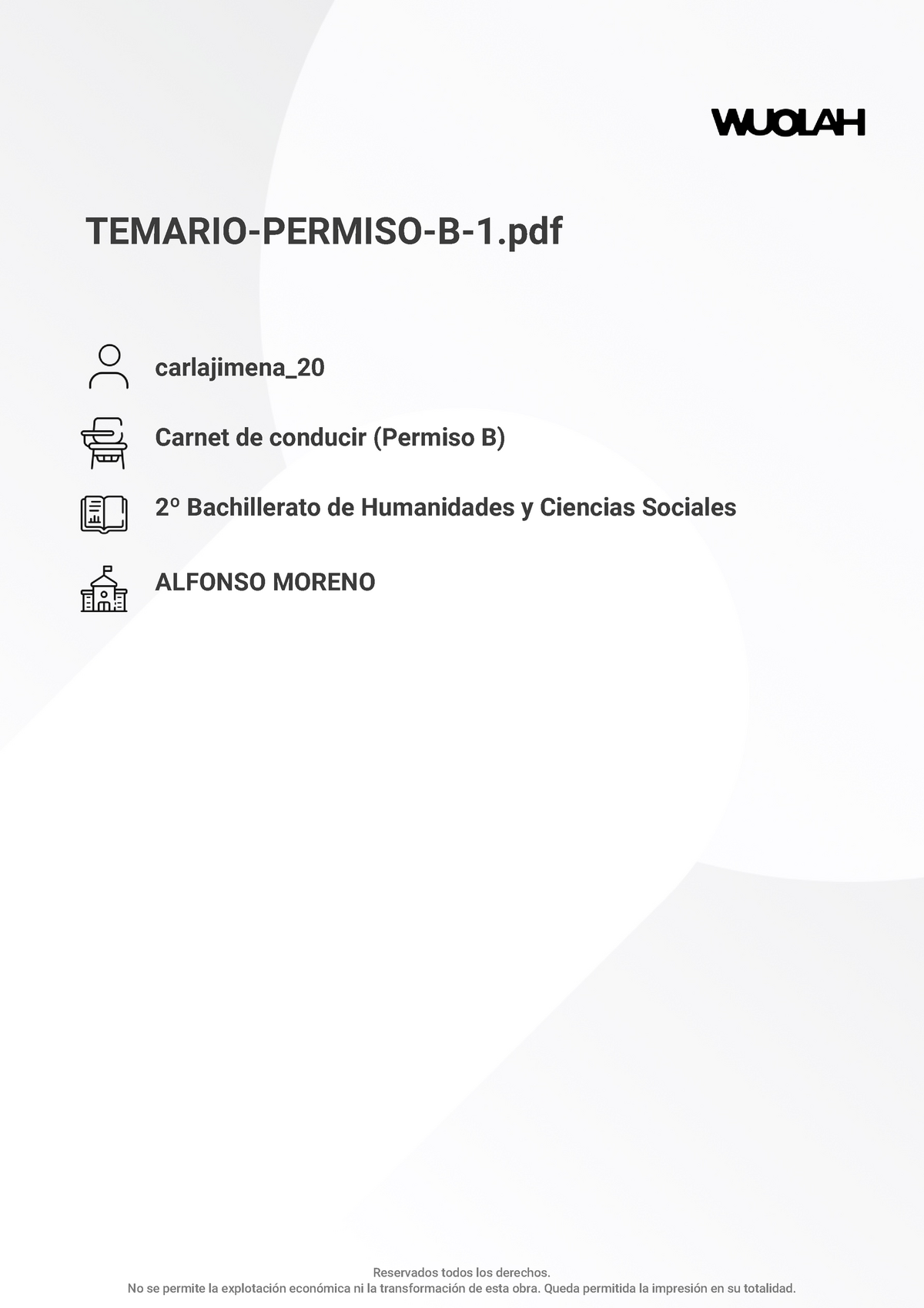 Wuolah Free Temario Permiso B 1 - TEMARIO-PERMISO-B-1 Carlajimena ...