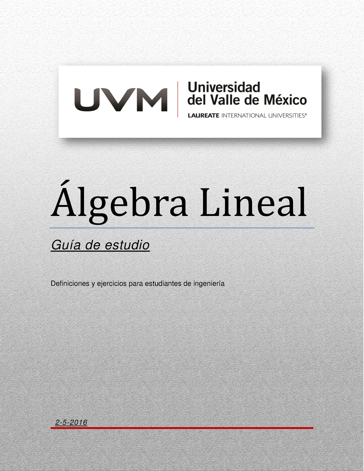 Guía De Álgebra Lineal - Artemio Rodríguez V1 - ¡lgebra Lineal Guía De ...