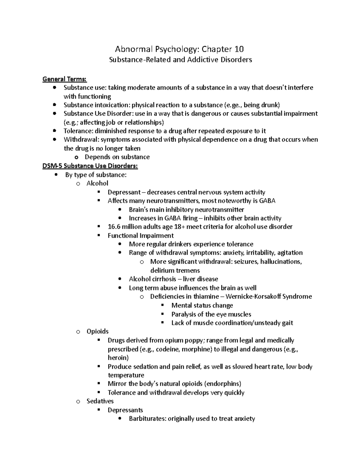 Chapter 10 - Substance-Related And Addictive Disorders - Abnormal ...