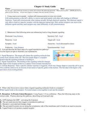 Chapter 18 Study Guide F23 - BIO 181 General Biology Chapter 18 Study ...