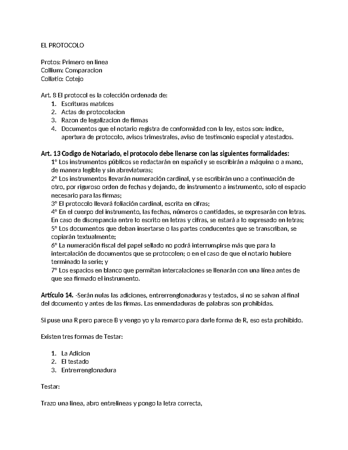 Resumen EL Protocolo - EL PROTOCOLO Protos: Primero en linea Collium ...