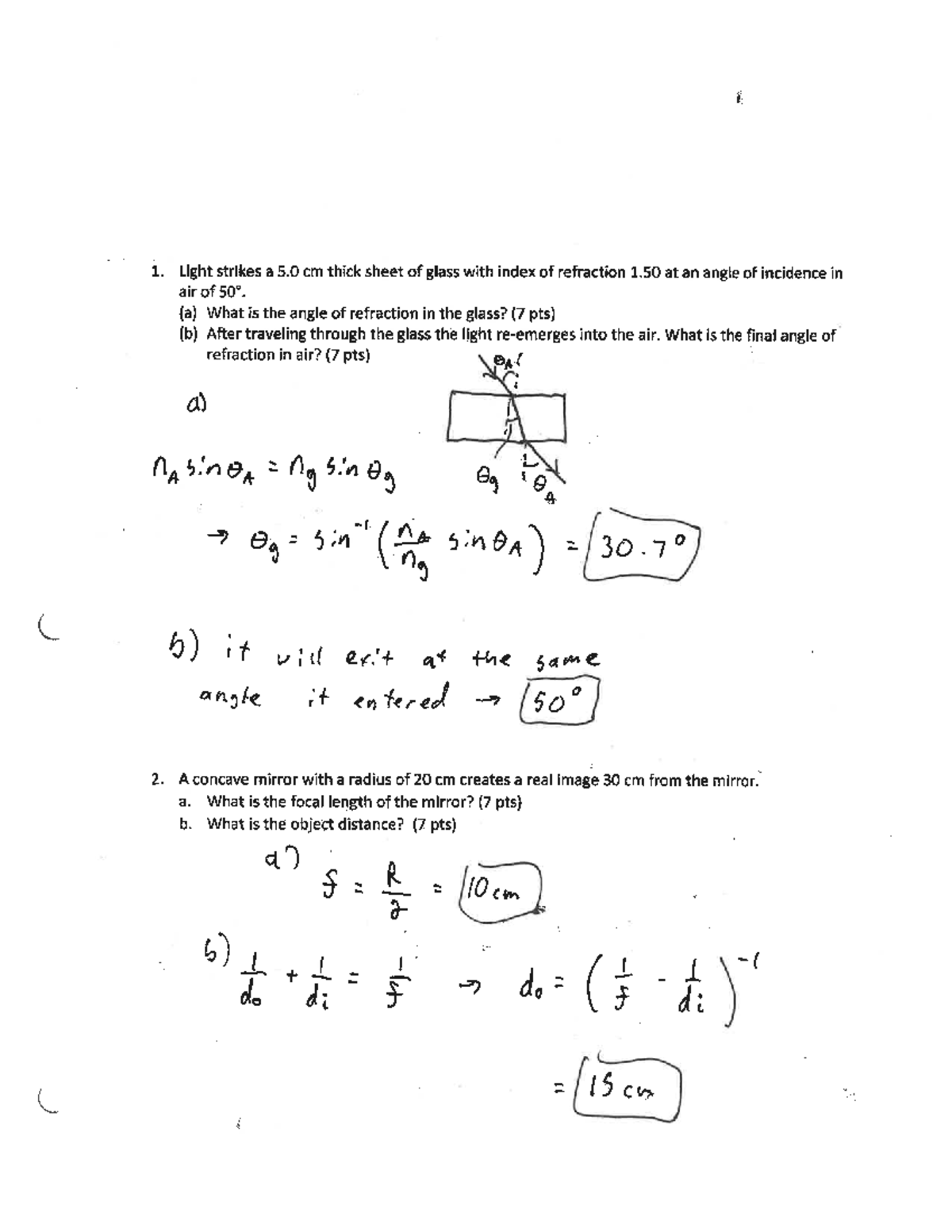 Physics II Optics Review PH 2223 Studocu