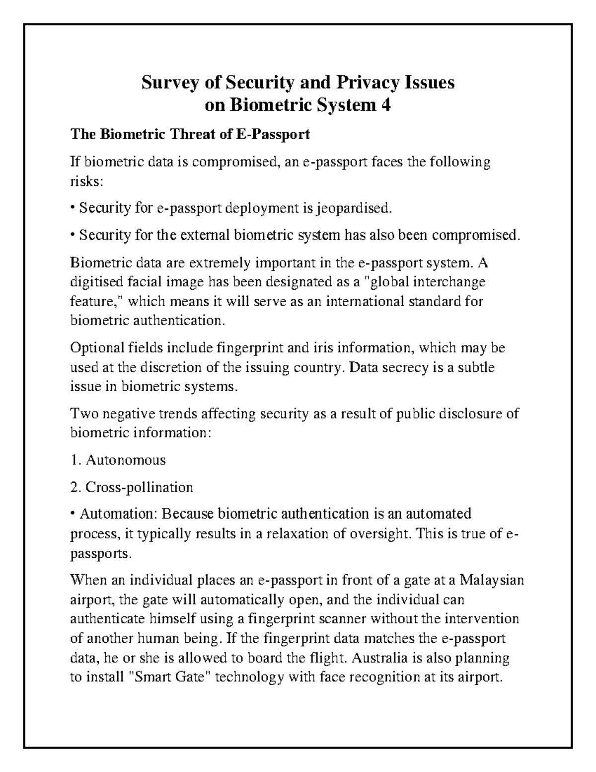 Survey Of Security And Privacy Issues 4 - Security For The External ...