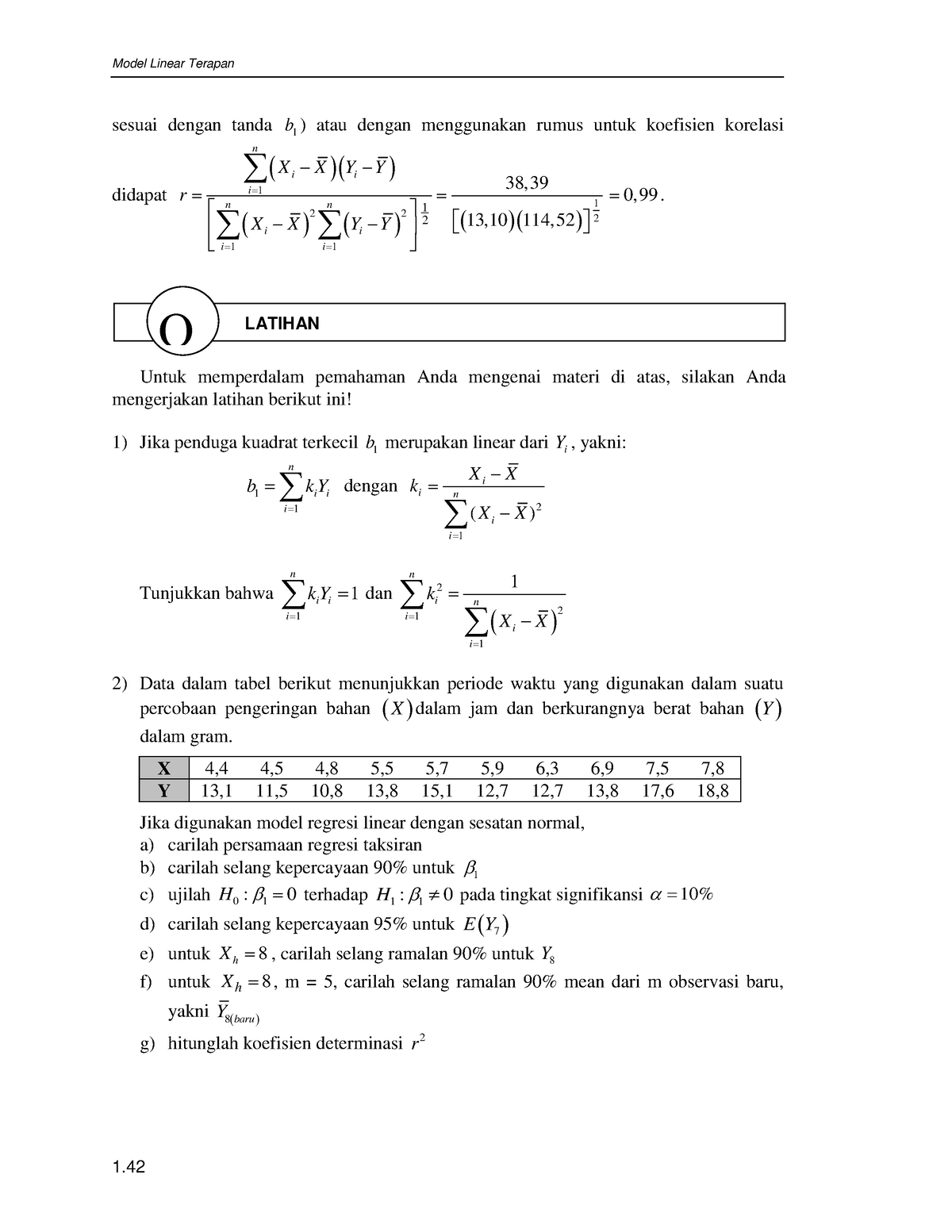 Contoh Soal Inferensi Dalam Analisis Regresi - Model Linear Terapan ...