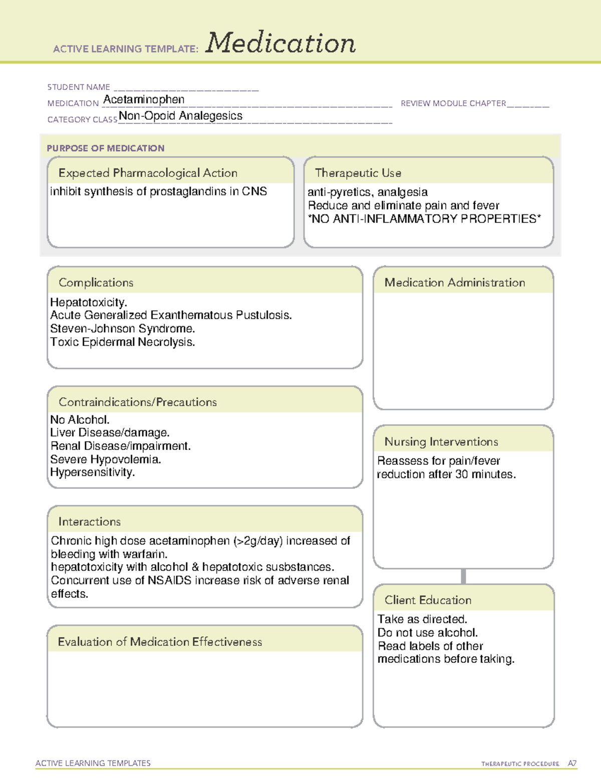 acetaminophen-ati-medication-template-active-learning-templates-therapeutic-procedure-a