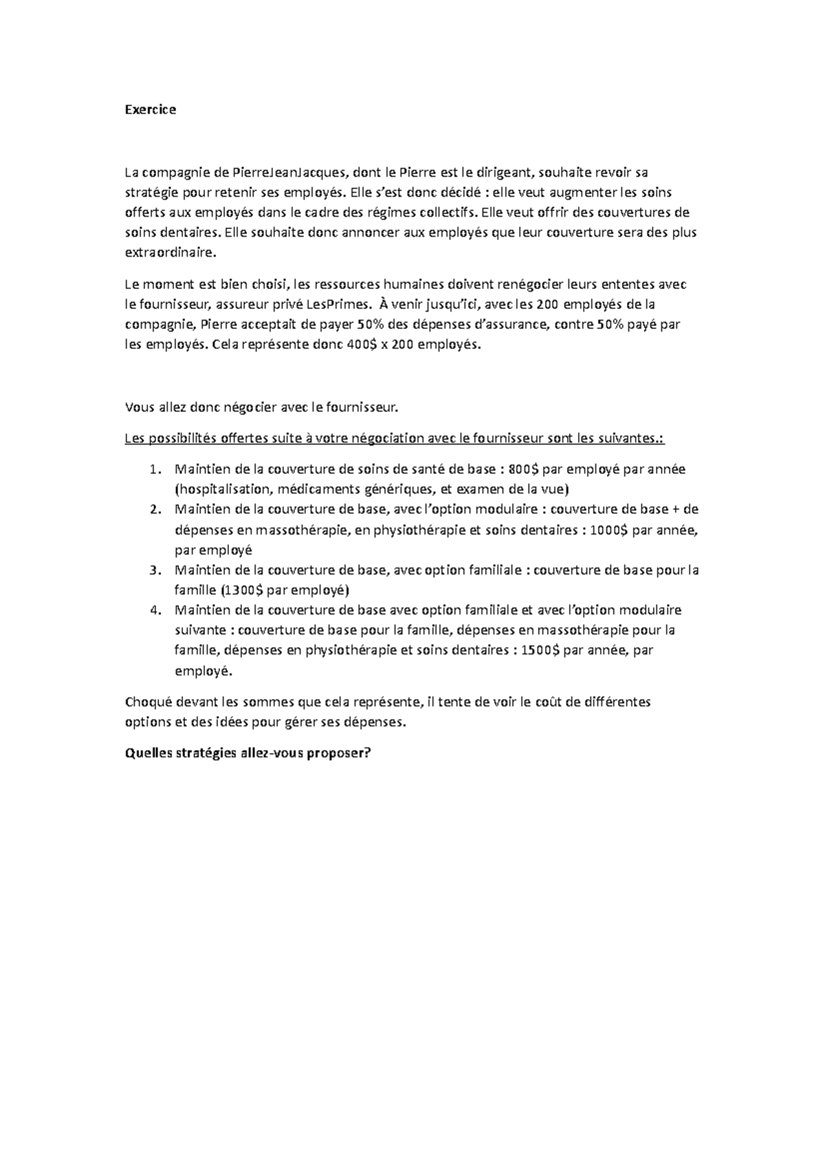 Exercice cours 8 - GRH453 - USherbrooke - Studocu