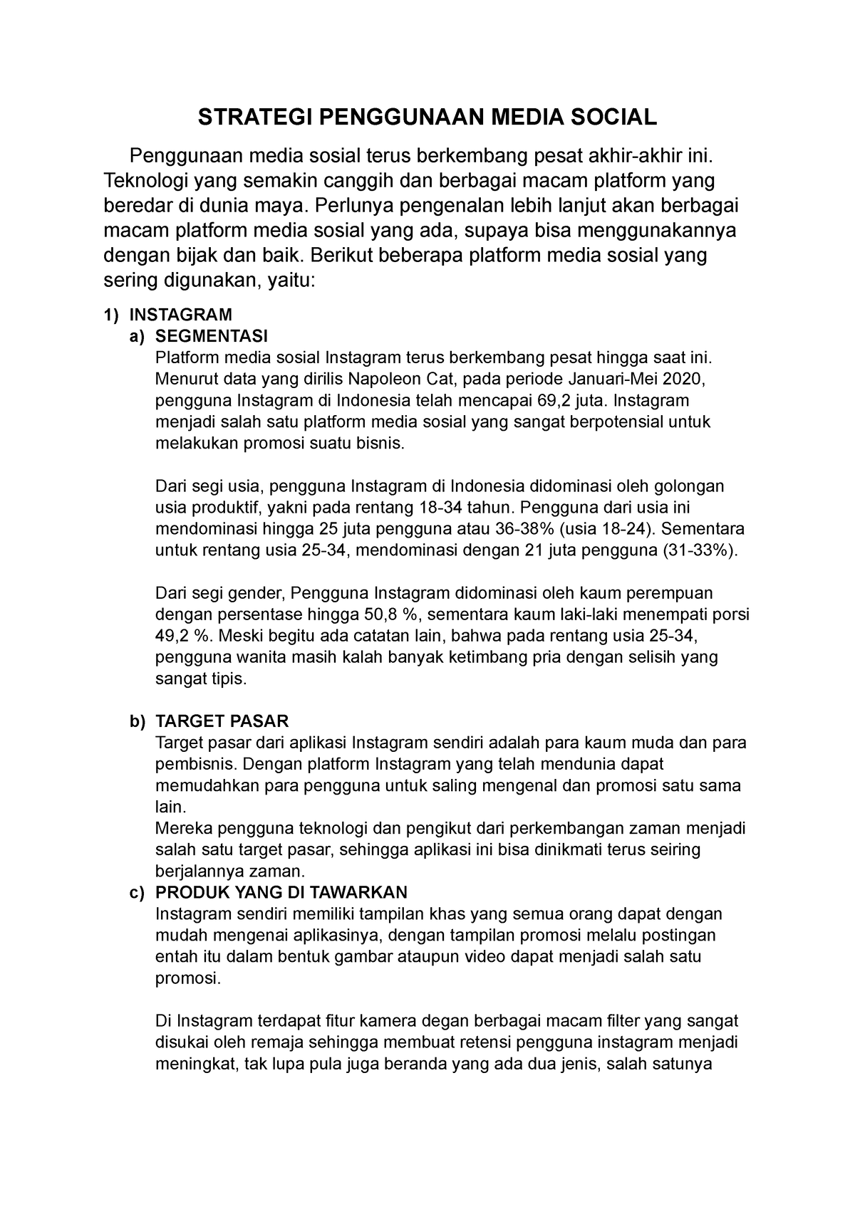 Strategi Penggunaan Media Social - STRATEGI PENGGUNAAN MEDIA SOCIAL ...