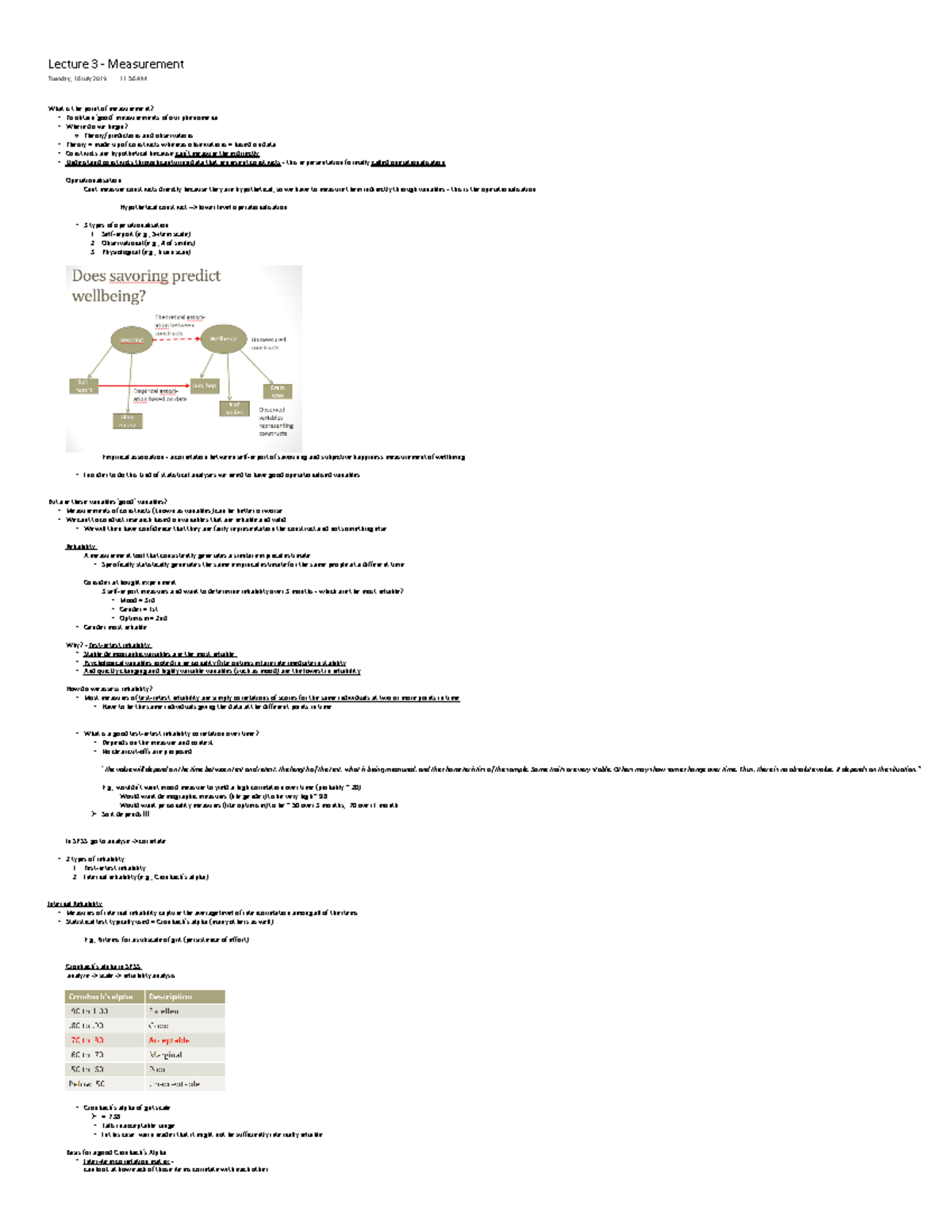 PSYC325 Lecture 3 - Measurement - Warning: TT: undefined function: 32 ...