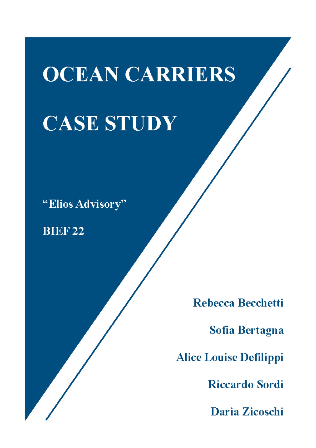 ocean carriers case study