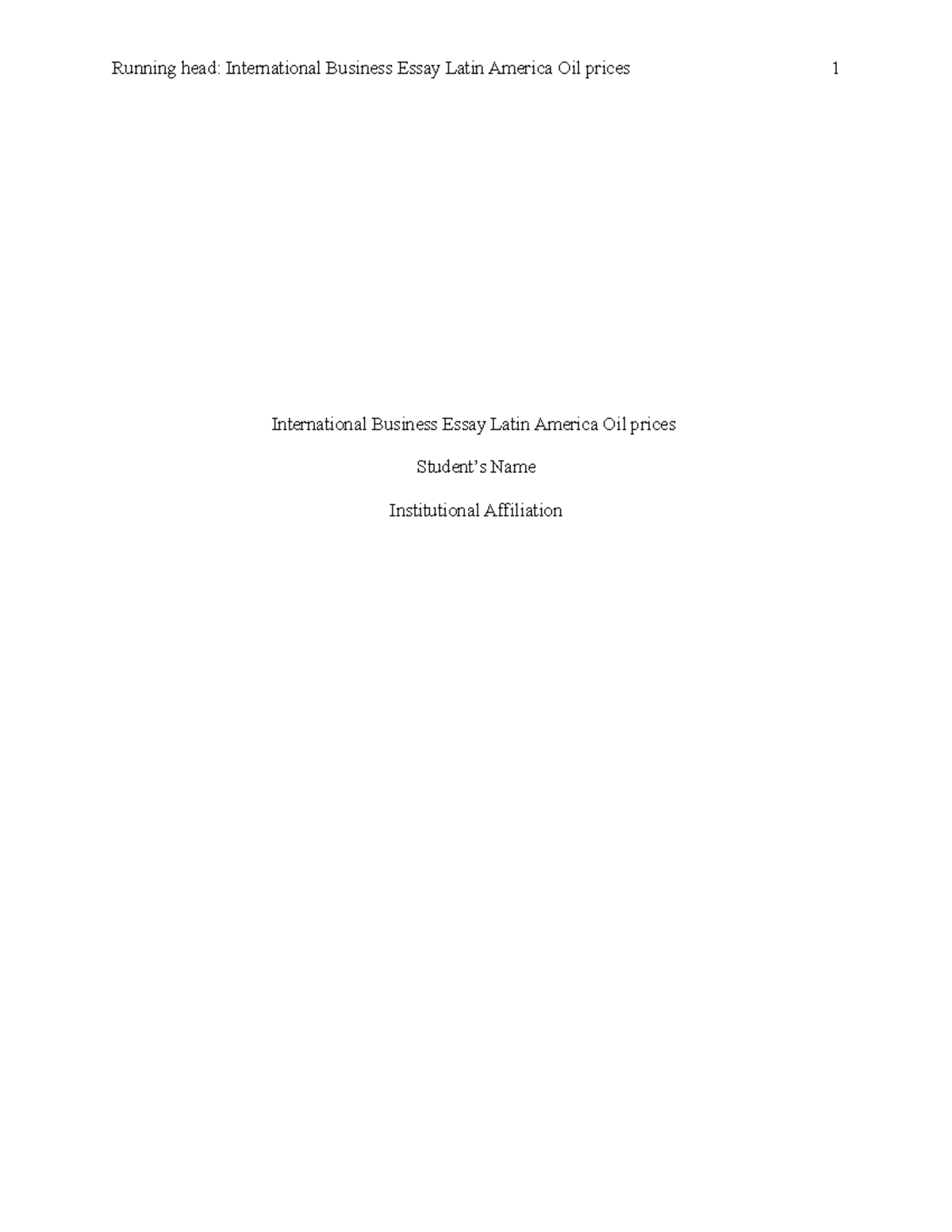 apa-international-business-essay-latin-america-oil-prices-running