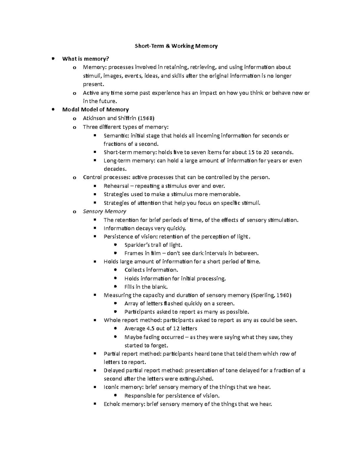 lecture-5-short-term-working-memory-what-is-memory-o-memory