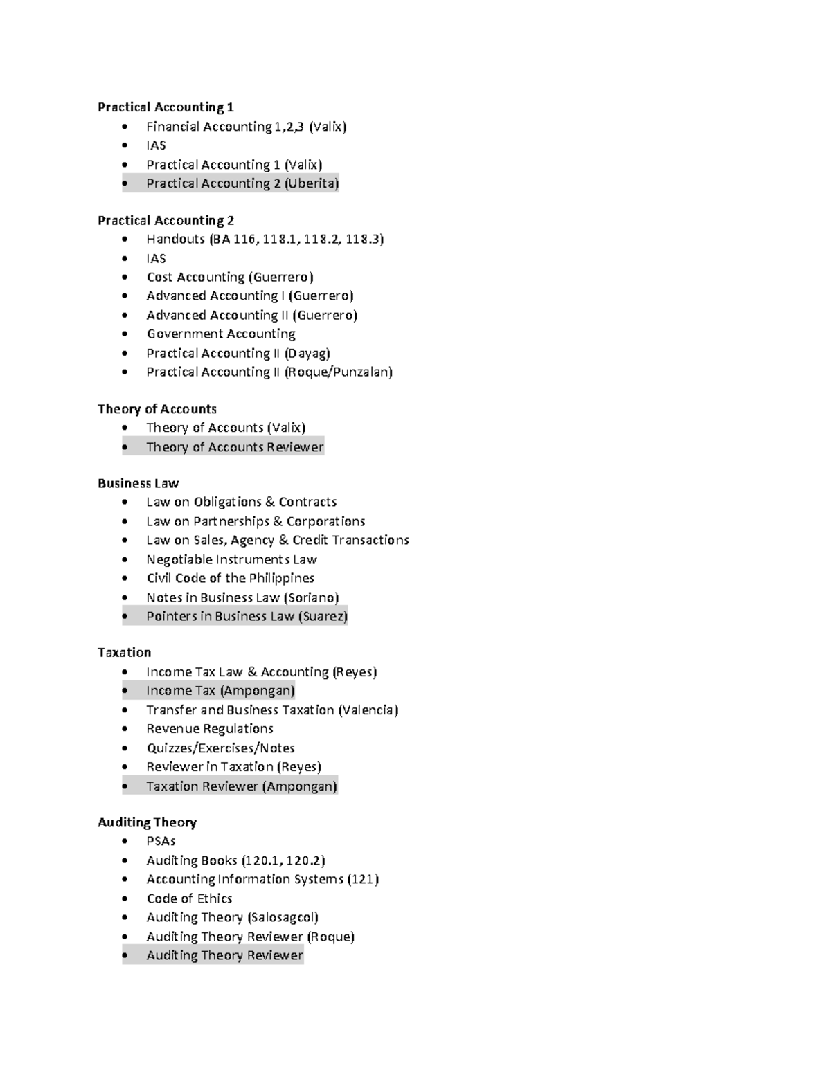 Cpa board exam review materials pdf free Practical Accounting 1