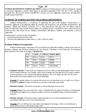 Dbmsi - UNIT-4 - DBMS Notes for Jntuk students - UNIT- 4 SCHEMA ...