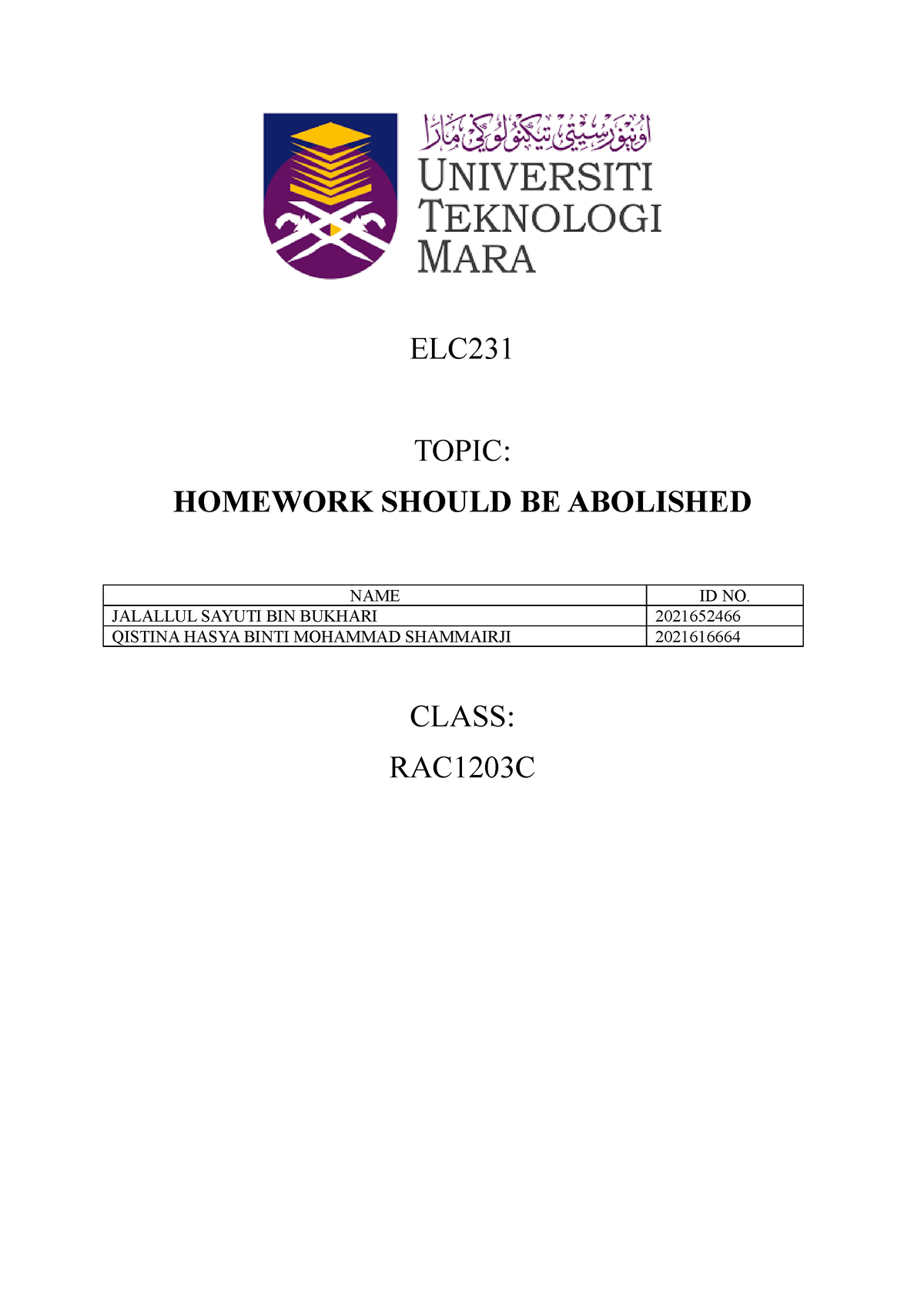 homework should be abolished essay pdf