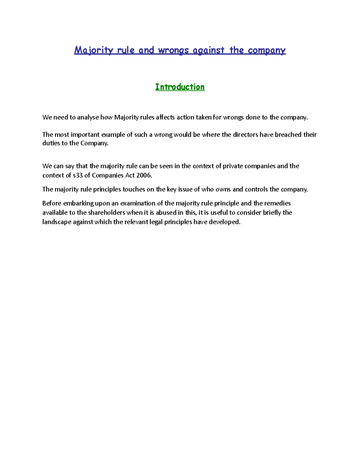 7.1 Intro - Majority Rule - Majority rule and wrongs against the ...