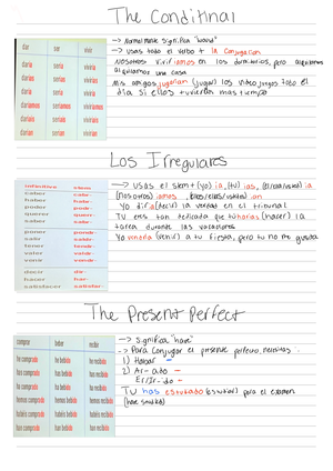 Spanish class SNH - SPA103 - Studocu
