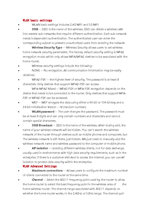 WLAN basic settings includes 2.4G WIFI and 5G WIFI - Internet ...