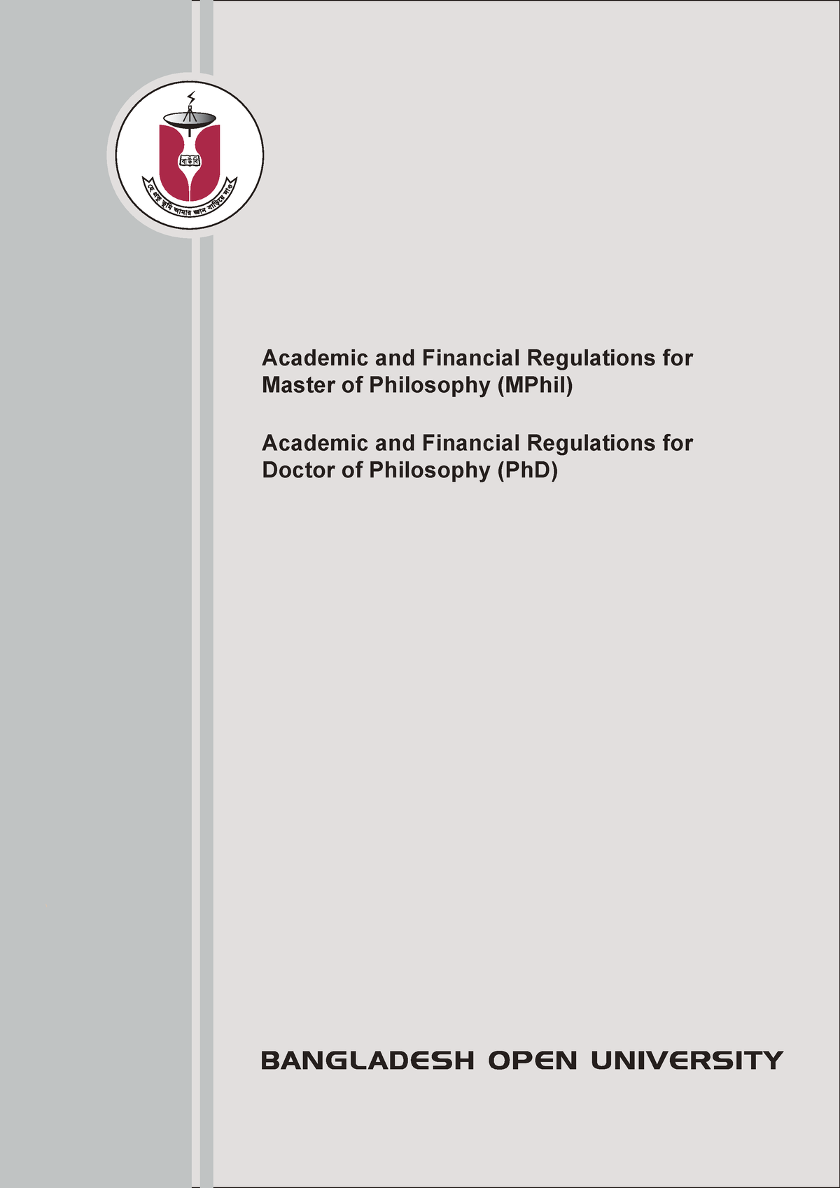 MPhil Ph D Regulations 190821 - Academic And Financial Regulations For ...