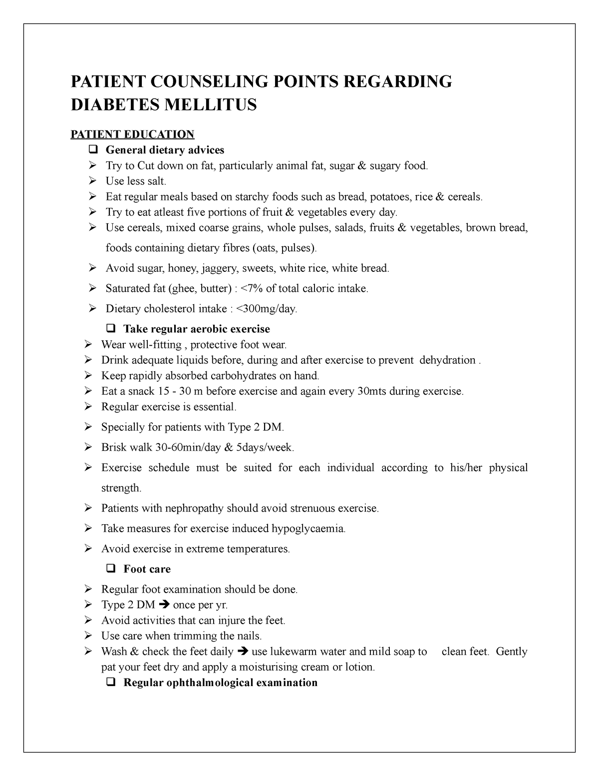 patient-counselling-for-diabetes-mellitus-pharmacy-kuhs-studocu