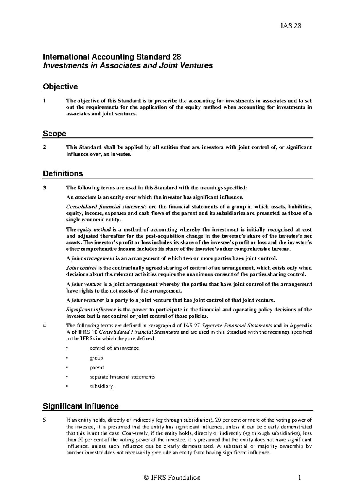 the physdgigdsigigo - International Accounting Standard 28 Investments ...