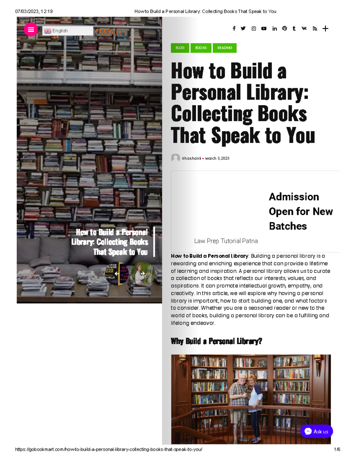 How To Build A Personal Library