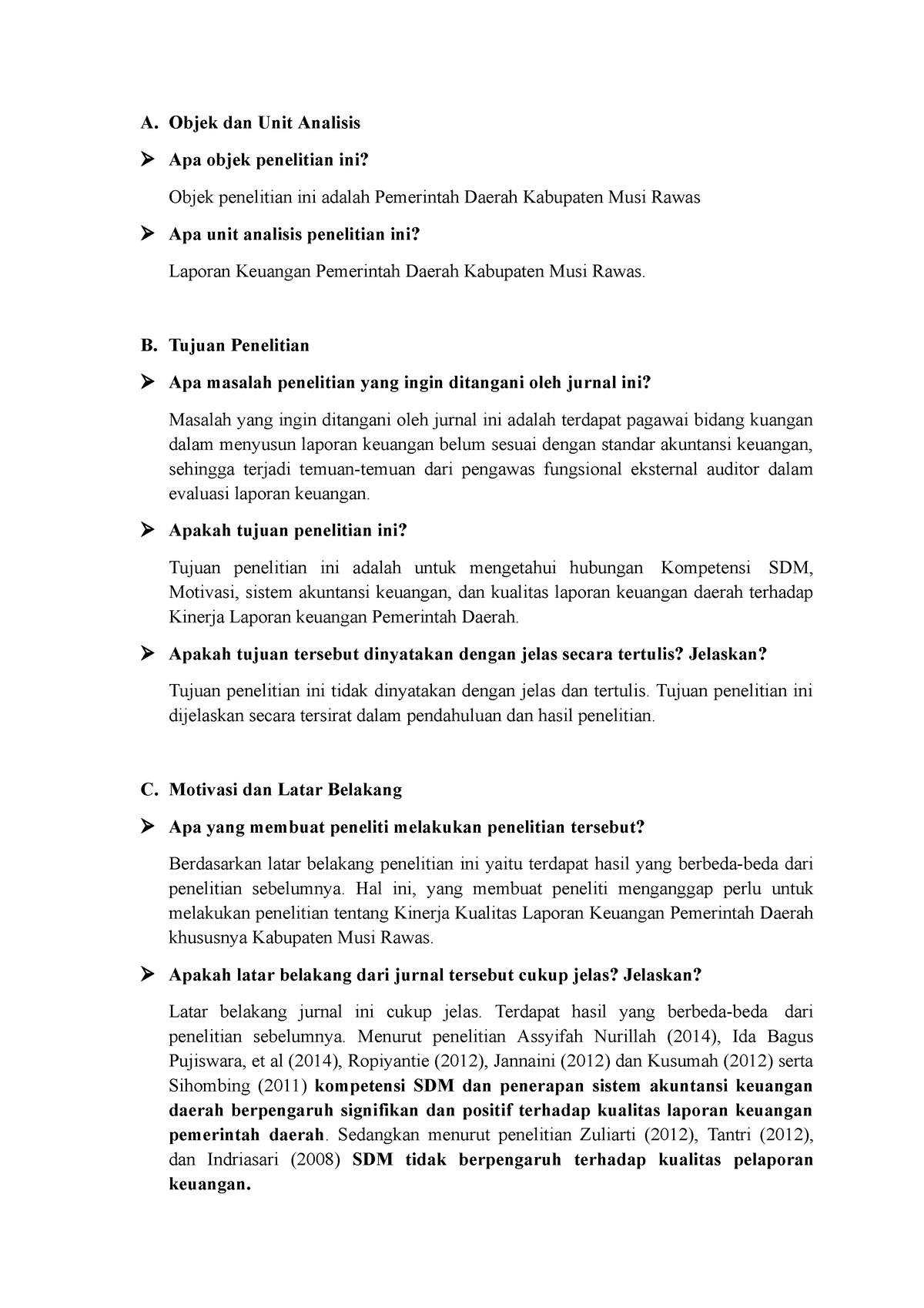 Analisis Laporan Keuangan 4 - A. Objek Dan Unit Analisis Apa Objek ...