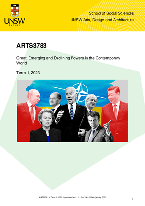 ARTS 3783 Course Outline - School of Social Sciences UNSW Arts, Design ...